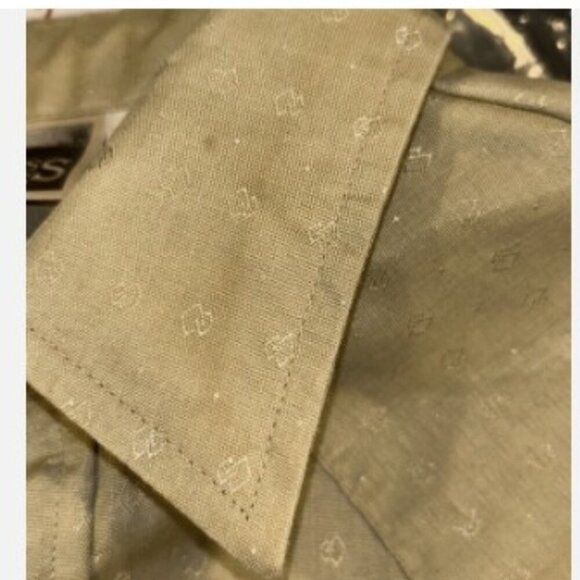 Express Riders Western Shirt Men's Beige Geometric Pearl Snap Size Medium Dressy - Picture 7 of 7